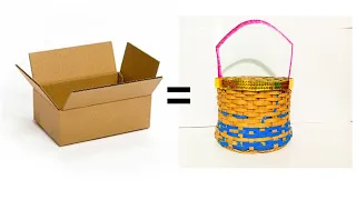 how to make cardboard basket at home diy do it yourself