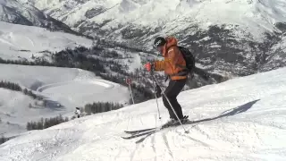 Как кататься на горных лыжах по буграм