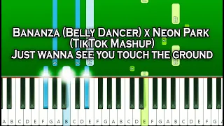 Bananza (Belly Dancer) x Neon Park - Just wanna see you touch the ground (Piano Tutorial)