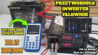 Przetwornica napięcia, falownik, inwerter SINUS 1500W (peak 3000W) 12V na 230V XIJIA, test, recenzja