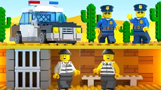 LEGO Prison Break in Desert - Secret Escape Tunnel