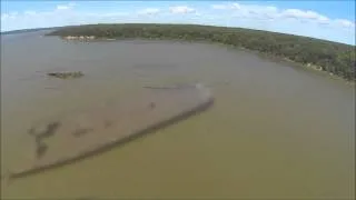 Drone flight over Mallows Bay Maryland