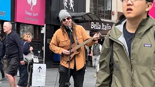 Kate Bush, Running Up That Hill (cover by Sasha) - busking in the streets of London, UK