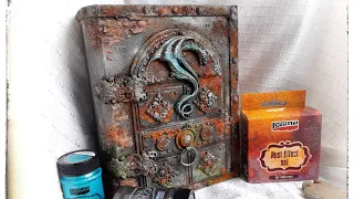 Book box with rust effect 🐲🐉🐲 Mixedmedia tutorial