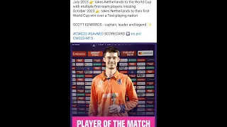 Scott Edwards is a legend | Espncricinfo #scottedwards #cwc #savsned #cricketworldcup #worldcup2023