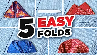 The ONLY 5 Pocket Square Folds You'll EVER Need! (5-Minute Guide)