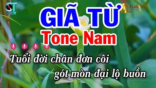 Karaoke Giã Từ Tone Nam ( La Thứ ) Nhạc Sống 2024