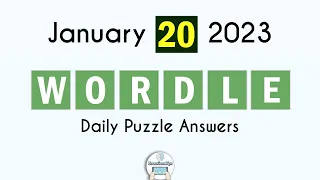 Wordle January 20 2023 Today Answer