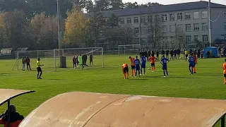 Руслан Нещерет парирует пенальти в матче с "Шахтером" U-19