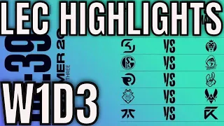 LEC Highlights ALL GAMES Week 1 Day 3 Summer 2020 League of Legends EULEC