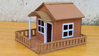 (DIY) Making a Beautiful House Model with Cardboard .Very Simple