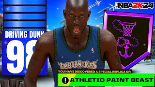 98 DUNK + 93 BLOCK + 93 MID KEVIN GARNETT BUILD CAN DO EVERYTHING!!! BEST BIGMAN BUILD IN NBA2K24!!!