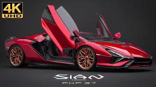 Lamborghini Sian FKP 37 Red, 4K UHD - 1/18 Bburago