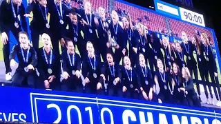 2019 SHE BELIEVES CUP CHAMPIONS CEREMONY-USWNT - SheBelieves Cup Medals & Trophy Presentation