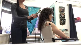 Natural curls bridal hairstyle