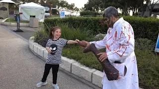 Harper's first Howl-O-Scream experience at SeaWorld San Antonio 2021
