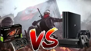 Xbox one x and PS4 pro vs gtx 1050ti homefront the revolutions [test fps]