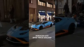 Lamborghini Huracan STO in the most expensive street in EU, The Montenapoleone. #lamborghini