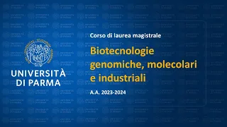 Biotecnologie genomiche, molecolari e industriali A.A. 2023/24