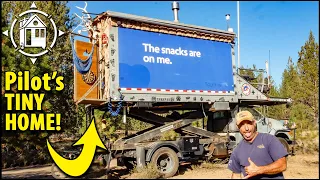 Pilot converts airline box truck to Tiny Home w/ scissor lift!