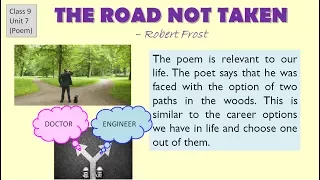 "The Road Not Taken" explanation, CBSE class 9 English Lesson Question answers , Summary