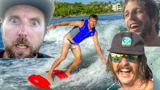 Wakesurfing with some Bitchasses