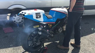 Classic TT 2016 - 15 Bruce Anstey's Padgetts Yamaha YZR500 2 stroke at Jurby