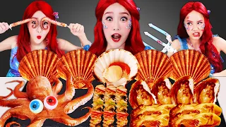 The Little Mermaid Octopus Sea grape Mukbang 인어공주 낙지 문어 바다포도 해산물 먹방 모음 JiniYum 지니얌