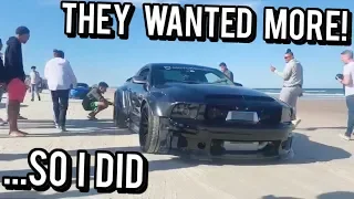 Took the Boosted & Widebody Mustang on the Beach THEN THIS HAPPENED