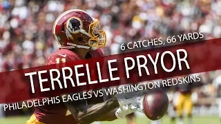 Terrelle Pryor REDSKINS DEBUT Highlights vs Eagles // 6 Catches, 66 Yards // 9.10.17