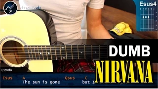 Como tocar Dumb de NIRVANA en Guitarra Acustica (HD) Tutorial COMPLETO