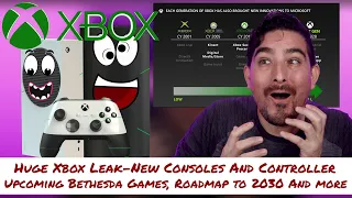 Huge Xbox Leak-New Consoles And Controller, Upcoming Bethesda Games, Roadmap to 2030 And more