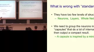 Geoffrey Hinton: What is wrong with convolutional neural nets? | Fields Institute, 2017