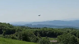 Alenia C-27J Spartan makes crazy maneuvers through the hills