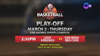 NCAA Season 98 Juniors Basketball: LSGH Greenies vs San Beda Red Cubs | Play-off