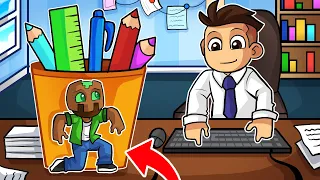 MINECRAFT pero NOS ESCONDEMOS EN UNA OFICINA! 😂📄