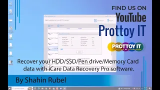 Recover your HDD/SSD/Pen drive/Memory Card data with iCare Data Recovery Pro software.