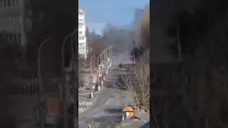 Russian Tank Shoots At Ukrainian #viral #russia #shorts #ukrainerussiawar