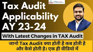 Tax Audit Applicability & Limit AY 2023-24 | Tax Audit Kya Hota Hai | Tax Audit Kaise Karte Hai