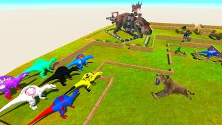 SPINOSAURUS RELEASE HIS BROTHERS and SAVE T REX - Animal Revolt Battle Simulator