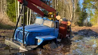 RC 6x6 Russian log truck 1:12 scale Ural 4320 Mudrunner