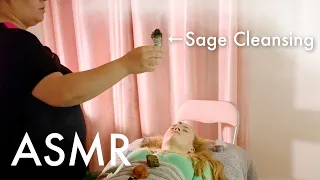 ASMR Reiki Session with Aroma Oils, Crystals, Sage Cleansing and Pressure Points