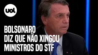 Bolsonaro na Globo: Presidente nega que xingou ministro do STF, mas Bonner desmente