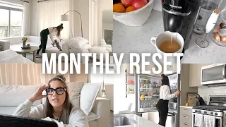 MONTHLY RESET | financial planning, deep cleaning, grocery haul, tips for getting out of a funk