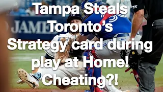 Kevin Kiermaier Steals Bluejays Strategy card during tag at home!