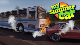 Szalony kierowca autobusu i mandat za antyradar - My Summer Car #129