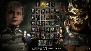 Cassie Cage Vs Shao Kahn Mortal kombat 11 #videojuegos #gameplays