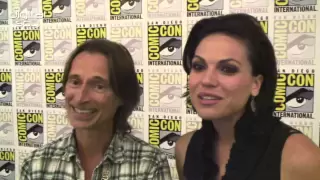 Robert Carlyle and Lana Parrilla have a laugh over Once Upon a Time