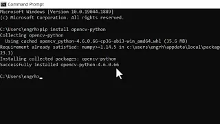 How to Install OpenCV in Python PIP For Windows 10 Laptop