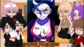 👊 TOP 3 💖 Past kamaboko squad + male rivals + Some Demon Slayer demons react to ayano, Daki, nezuko